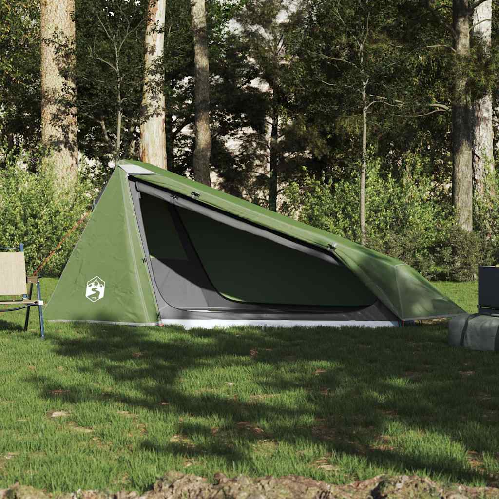 1-personers campingtelt vandtæt grøn