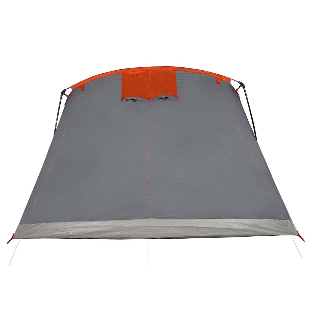 10-personers campingtelt vandtæt grå og orange