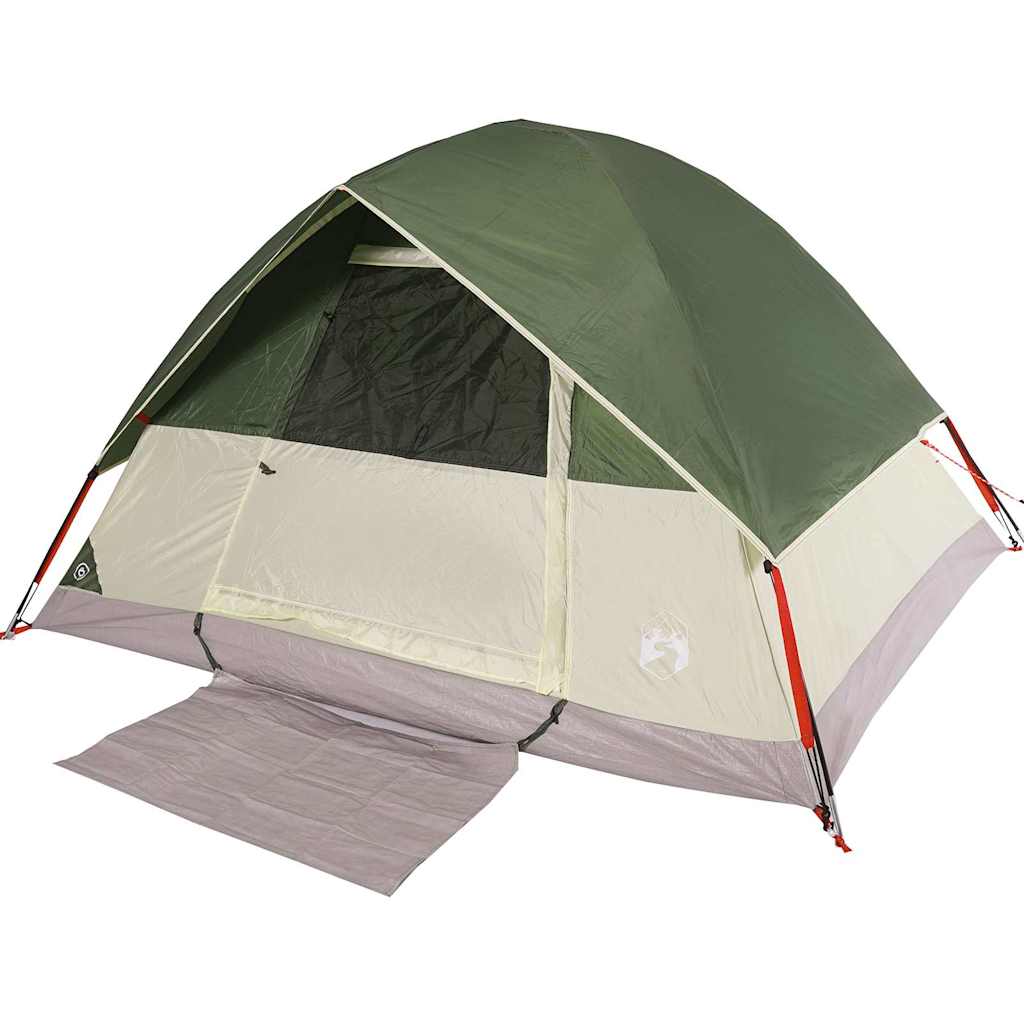 3-personers campingtelt vandtæt kuppel grøn