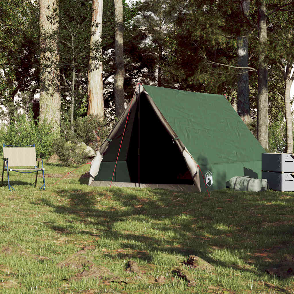 2-personers campingtelt A-stel vandtæt grøn