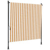 udendørs rullegardin 150x270 cm stof og stål orange og hvid