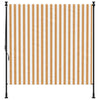 udendørs rullegardin 150x270 cm stof og stål orange og hvid