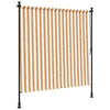 udendørs rullegardin 150x270 cm stof og stål orange og hvid