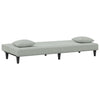 sofasæt 2 dele med puder velour lysegrå