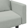 sofasæt 2 dele med puder velour lysegrå