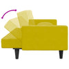 sofasæt 2 dele med puder velour gul