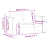 2-personers havesofa 134x60x62 cm massivt fyrretræ hvid