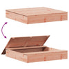 sandkasse med låg 111x111x19,5 cm massivt douglasgran