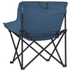 campingstole med lommer 2 stk. foldbar blå