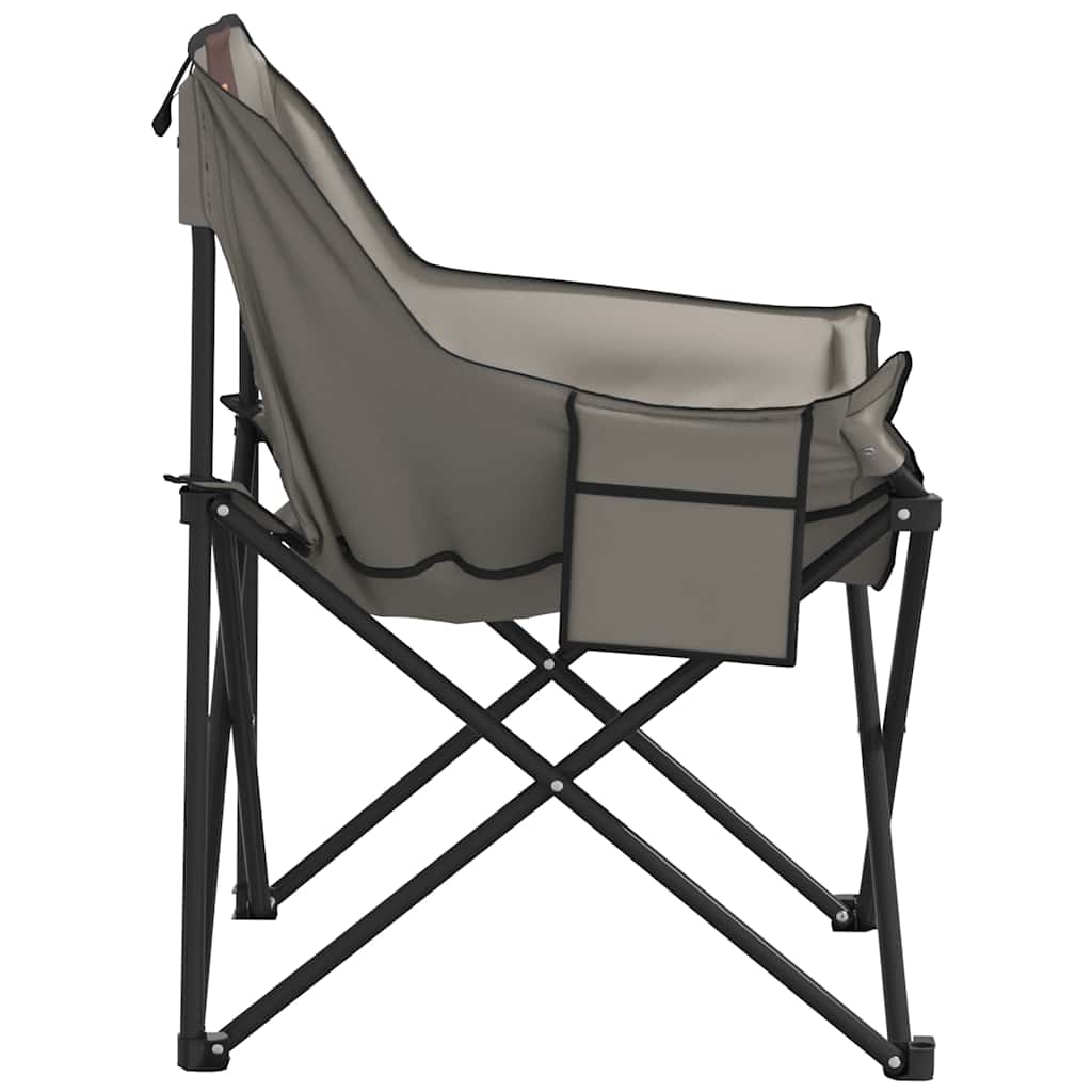 campingstole med lommer 2 stk. foldbar grå