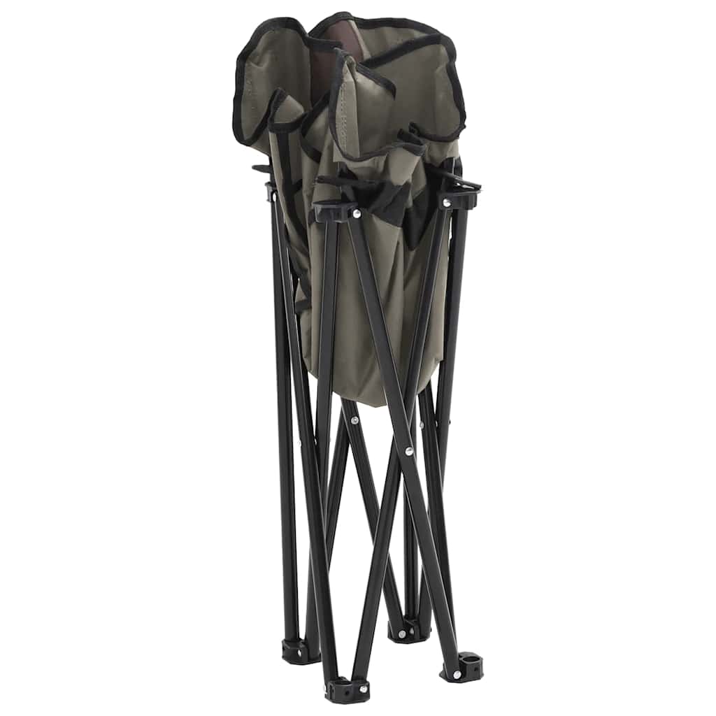 campingstole med lommer 2 stk. foldbar grå