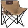 campingstole med lommer 2 stk. foldbar brun