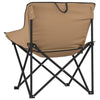 campingstole med lommer 2 stk. foldbar brun