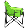 campingstole med lommer 2 stk. foldbar grøn