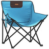 campingstole med lommer 2 stk. foldbar lyseblå