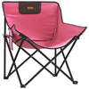 campingstole med lommer 2 stk. foldbar lyserød