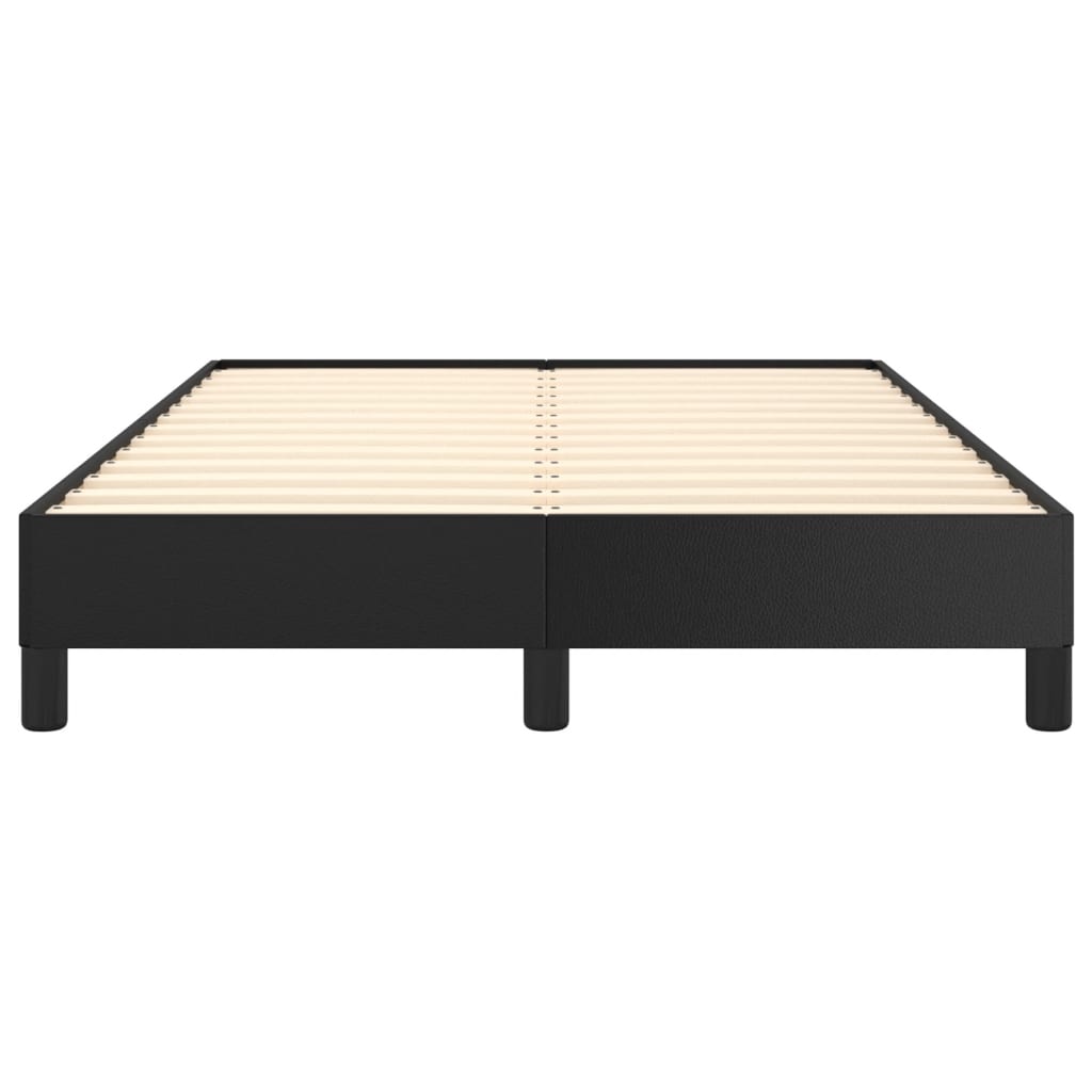 sengeramme uden madras 120x190 cm kunstlæder enkeltseng sort
