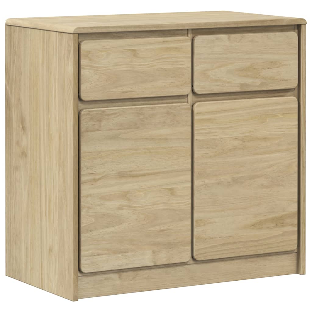 skænk SAUDA 80x43x75,5 cm massivt fyrretræ egetræsfarvet