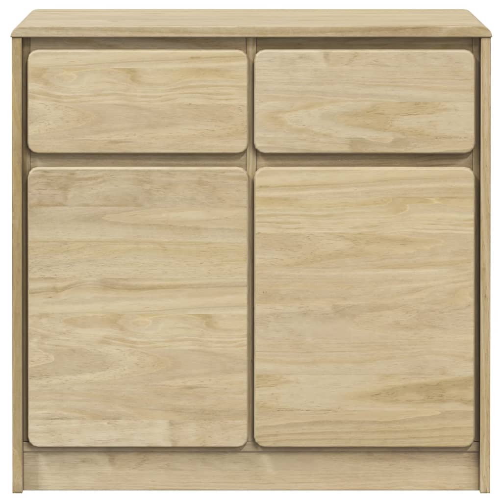 skænk SAUDA 80x43x75,5 cm massivt fyrretræ egetræsfarvet