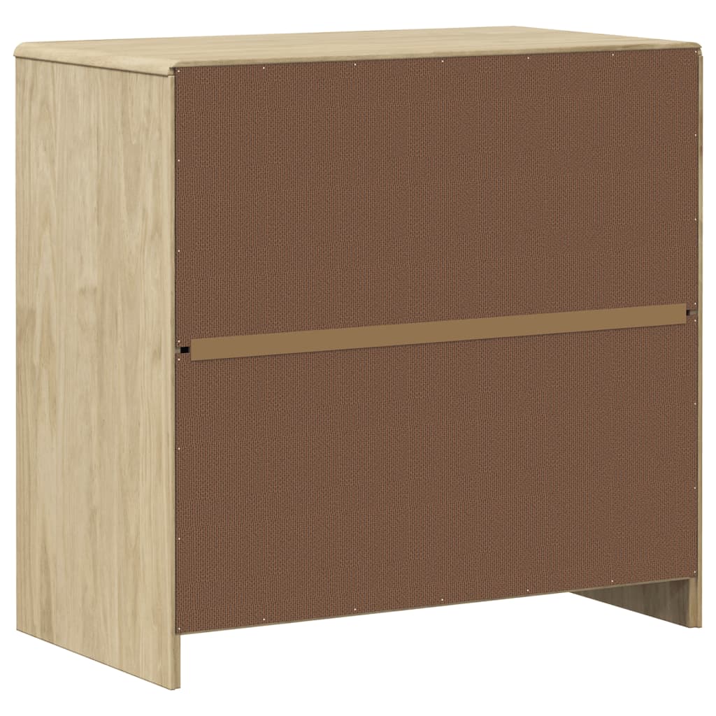 skænk SAUDA 80x43x75,5 cm massivt fyrretræ egetræsfarvet