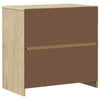 skænk SAUDA 80x43x75,5 cm massivt fyrretræ egetræsfarvet