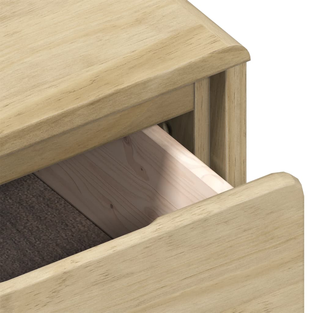 skænk SAUDA 80x43x75,5 cm massivt fyrretræ egetræsfarvet