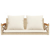 havebænk med hynder 109x62x40 cm polyrattan beige