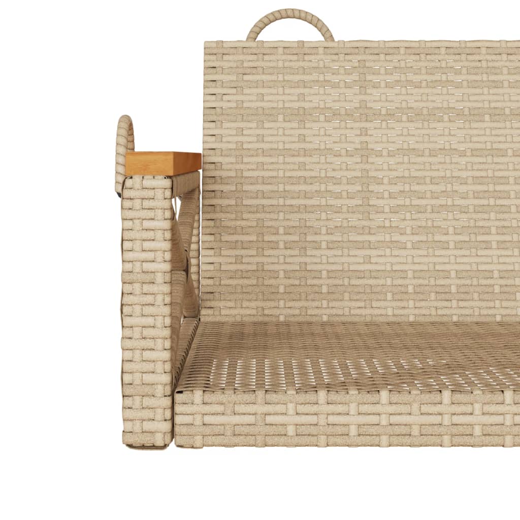 gyngebænk 63x62x40 cm polyrattan beige