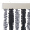 flueforhæng 56x200 cm chenille grå og sort