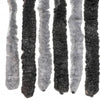 flueforhæng 56x200 cm chenille grå og sort