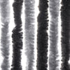 flueforhæng 56x200 cm chenille grå og sort