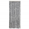 flueforhæng 56x200 cm chenille sort og hvid