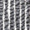 flueforhæng 56x200 cm chenille sort og hvid