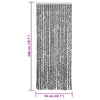 flueforhæng 56x200 cm chenille sort og hvid