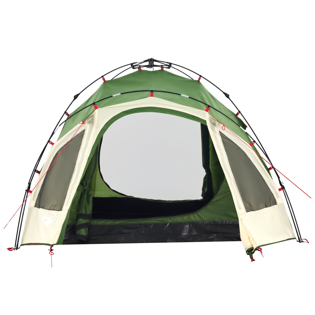3-personers campingtelt kuppel quick-release grøn