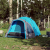 3-personers campingtelt kuppel quick-release blå