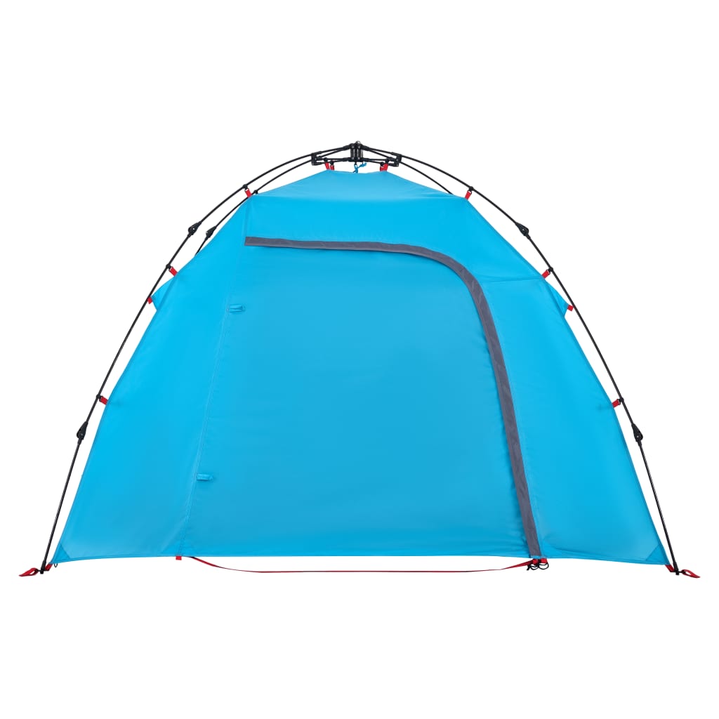 3-personers campingtelt kuppel quick-release blå
