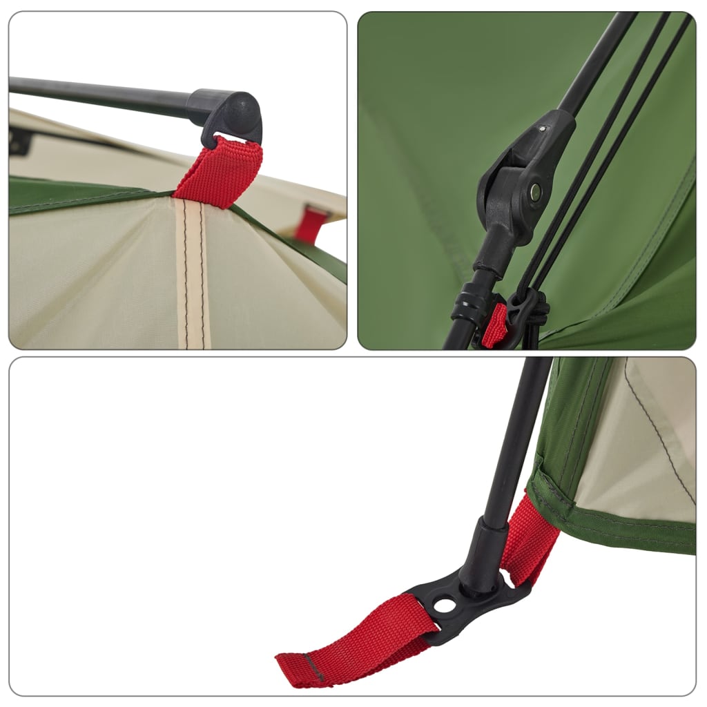 4-personers campingtelt quick-release grøn