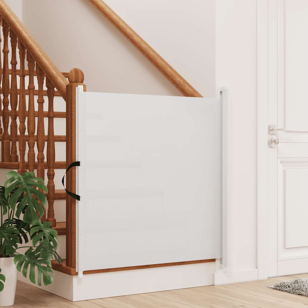 udtrækkelig låge til kæledyr 102,5x125 cm hvid