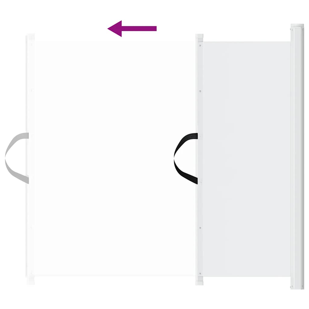 udtrækkelig låge til kæledyr 102,5x125 cm hvid