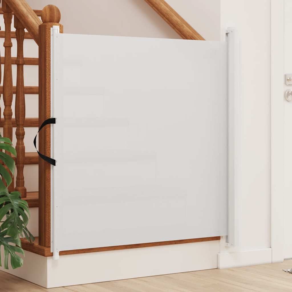 udtrækkelig låge til kæledyr 102,5x125 cm hvid