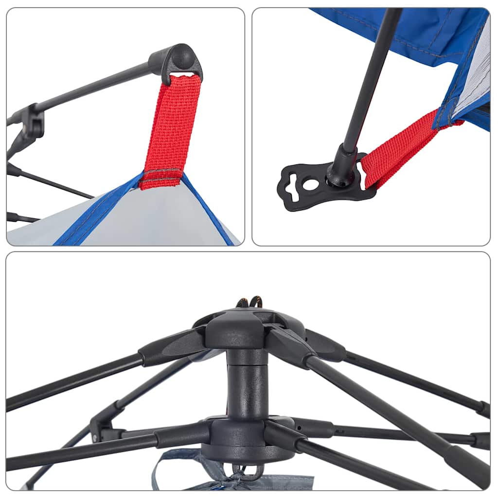 Strandtelt vandtæt quick-release azurblå