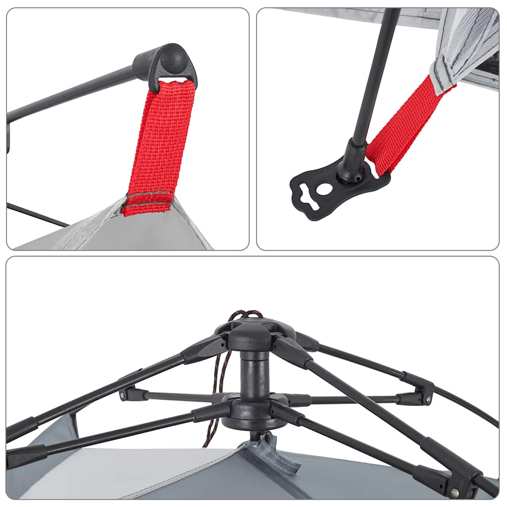 Strandtelt vandtæt quick-release grå