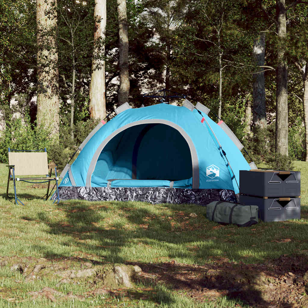 2-personers campingtelt vandtæt quick-release blå