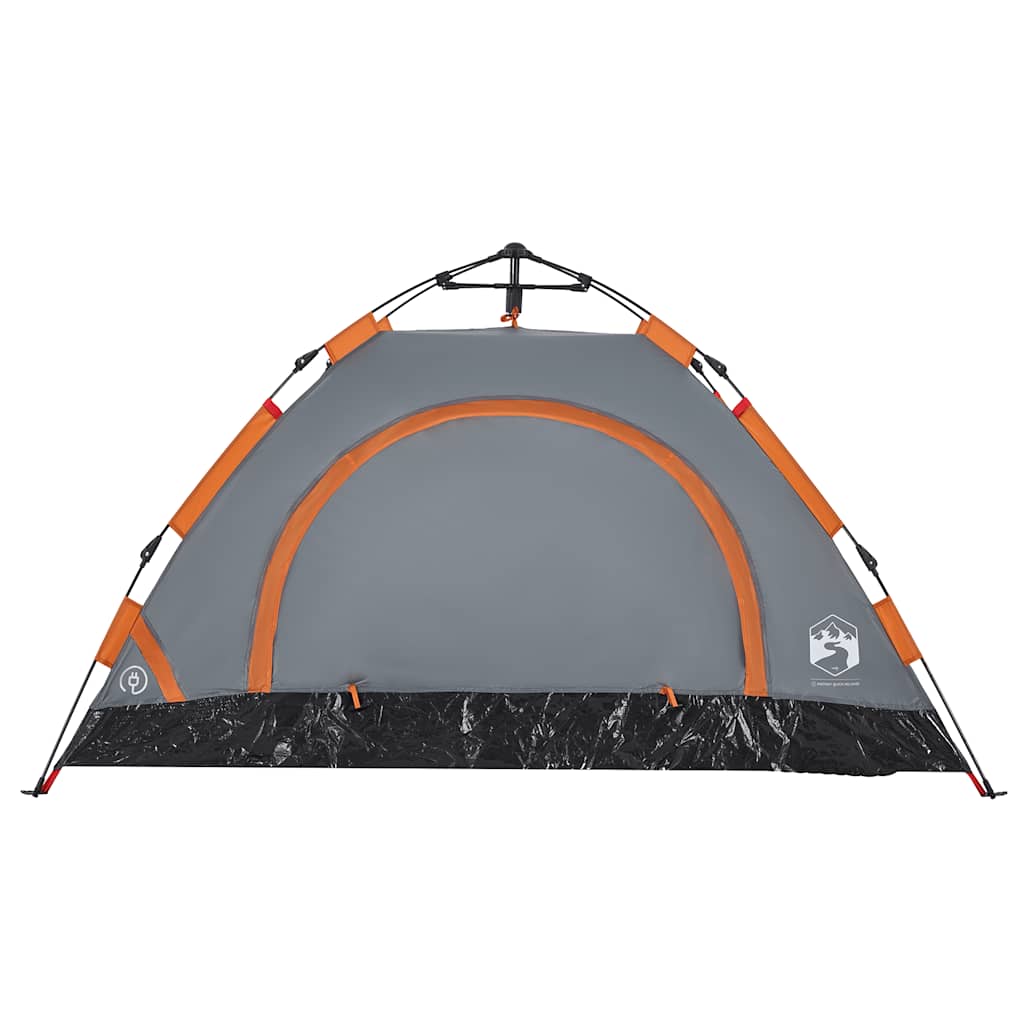 2-personers campingtelt vandtæt quick-release grå og orange