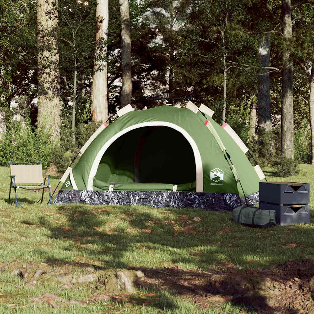 3-personers campingtelt vandtæt quick-release grøn