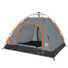 3-personers campingtelt quick-release grå og orange