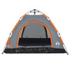 3-personers campingtelt quick-release grå og orange