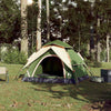 3-personers campingtelt kuppel quick-release grøn