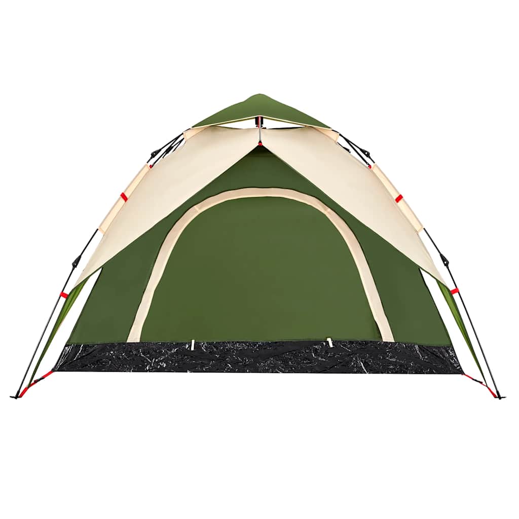 3-personers campingtelt kuppel quick-release grøn